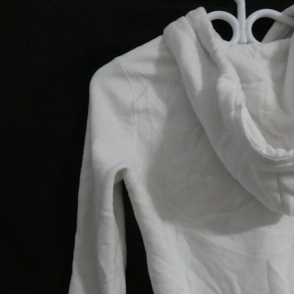 AEROPOSTALE | small | White Zip-Up Hooded Sweatshirt | Bold Aero NY Print Front - Picture 10 of 15